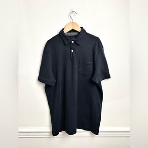 Tahari Shirt Black Men’s Short Sleeve Pockets Collared Size M